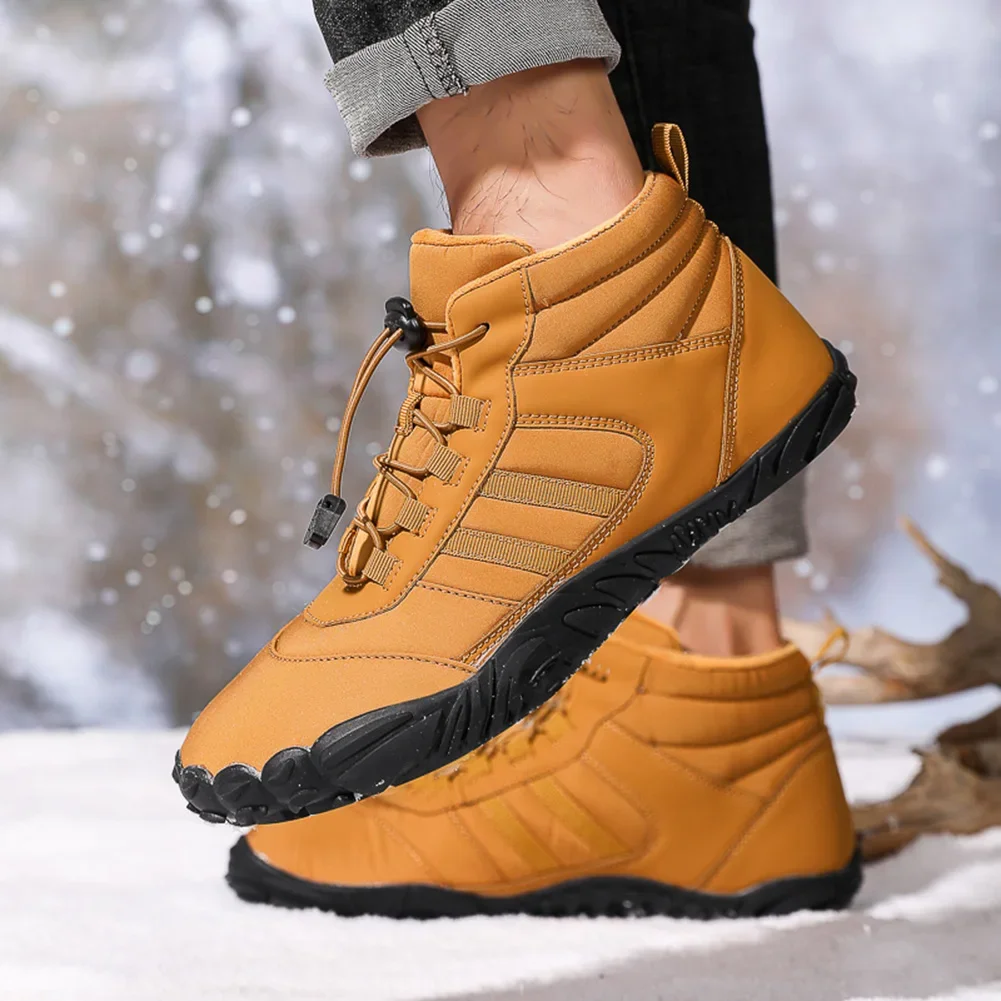 2023 Winter Booties Men Snow BareFoot Casual Shoes Outdoor Work Shoes Ladies Warm Fur Men Ankle Shoes Male Snow Boots Big Size 4