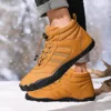2023 Winter Booties Men Snow BareFoot Casual Shoes Outdoor Work Shoes Ladies Warm Fur Men Ankle Shoes Male Snow Boots Big Size 4