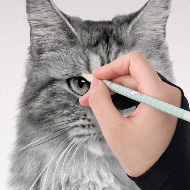Enhanced Artistic Two-Finger Drawing Gloves for Seamless Sketching and Painting