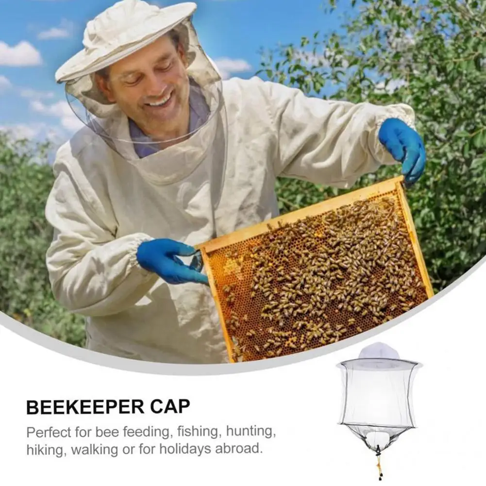 Beekeeping Tool White Bee Cap Bee Proof Cap Beekeeping Tool Foldable Easy Store For Camp Out Prevent All Kinds Flying Insec M3D7