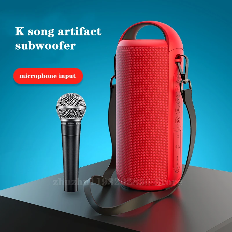 

Caixa De Som Portable 40W Wireless Bluetooth Outdoor Subwoofer Supports AUX USB Karaoke Car Speaker
