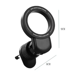 Magnetic Car Phone Holder with 360° Rotation and One - Hand Access (Orange)