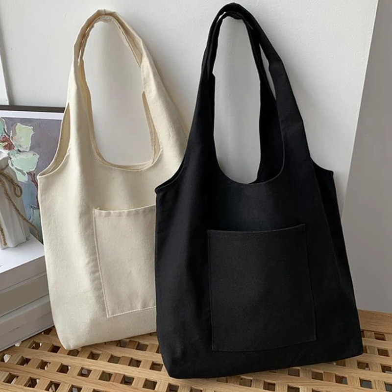 Bag Female 2021 New Ins Canvas Bag Korean Version Large Capacity Shoulder Bag Versatile School Bag