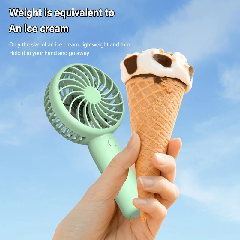 Portable Handheld Fan Small Cooling Fan USB Rechargeable Mute Cooler Handheld Fan Mini USB Rechargeable Desk Outdoor - Image 5