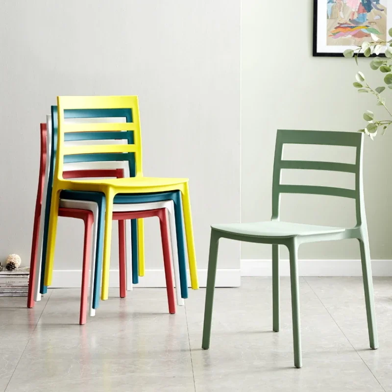 Durable Plastic Dining Chair-Eco-Friendly Fashion Color, Shoe Changing Stool, Firm Load-Bearing Capacity, Home Organizer