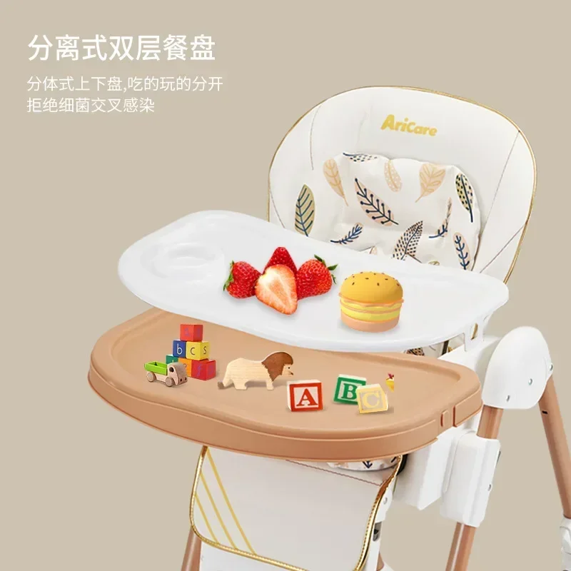 Bold Children's Dining Chair Multi functional Baby Dining Chair Home Foldable Portable Baby Growth Plastic Table