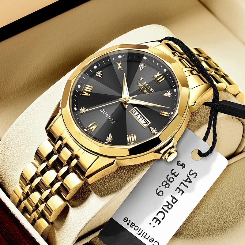 LIGE Top Brand Luxury Fashion Diver Watch Men 30ATM Waterproof Date Clock Sport Watches Mens Quartz Wristwatch Relogio Masculino