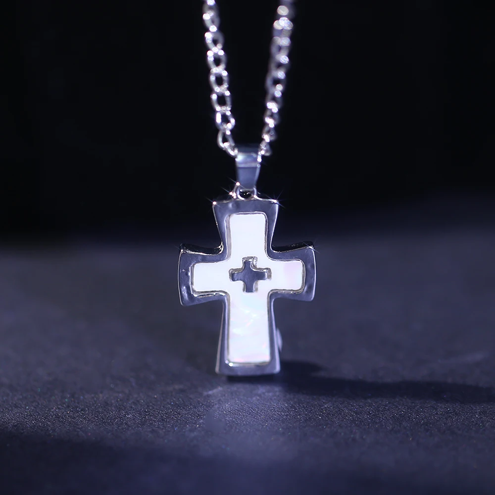 [ROMANTIC CROWN]★25SS★韓国人気★NEO GOTHIC CROSS L/S Neo-Gothic Pink Cross Necklace Purple Zircon Exquisite Y2k