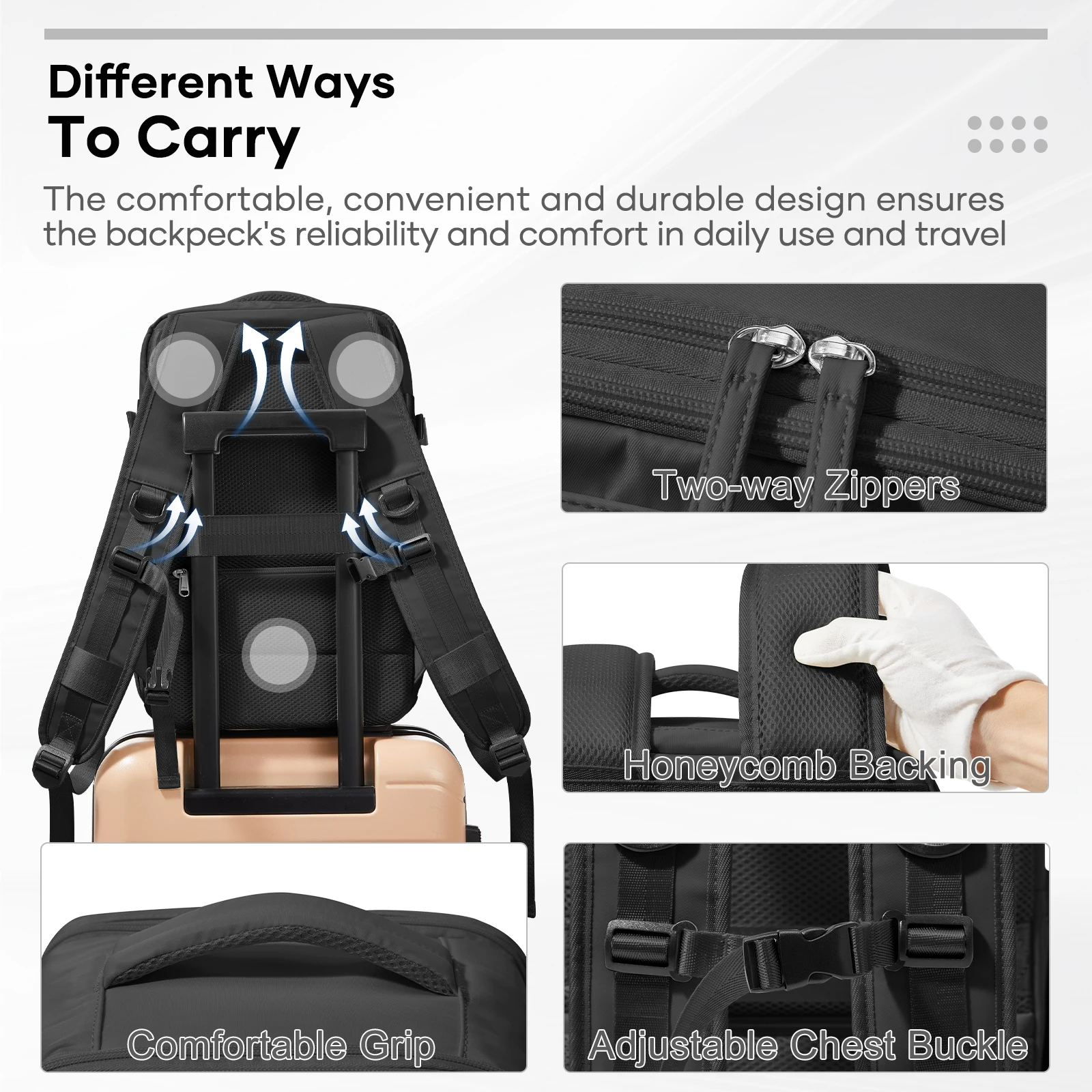 Air Compression Hiking Travel Vacuum Backpack, Female Notebook Backpack Men's Bag Airplane Travel Backpack Ryanair 40x20x25 ﻿