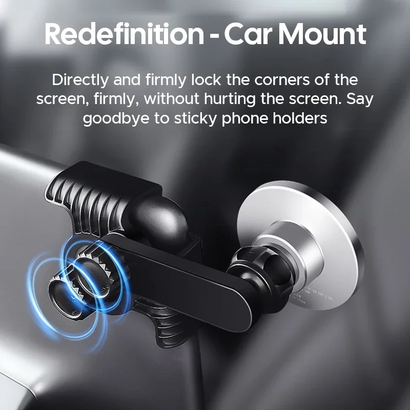Foldaway Car Phone Mount Holder 15W Magnetic Magsafe Macsafe Wireless Charger for Tesla Model NEW 3 Y X S BYD Atto 3 Accessories