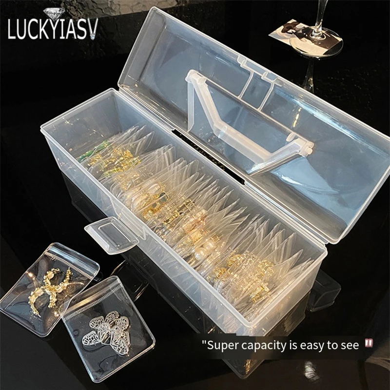 Portable Anti-Oxidation Jewelry Box Storage Desktop Drawer Jewelry Organizer Necklace Bracelet Ring Display Holder Bag Storage