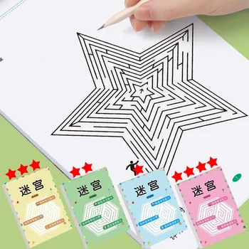 1/2P Children's Concentration Maze Training Book Student Thinking Development Attention Game Puzzle Intelligence Development Toy 1