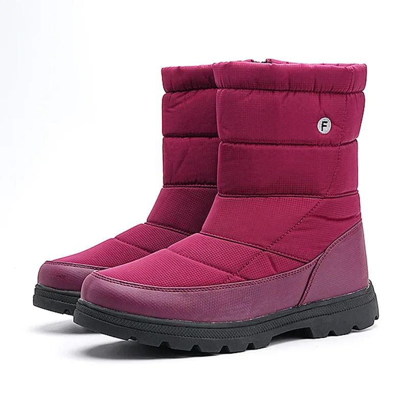 Men's Waterproof Mid-calf Warm Plush Boots 6