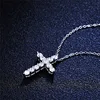 Pass Diamond Test D Color 1.1CT Moissanite Cross Necklace 18K Gold Plated 925 Sterling Silver GRA Jewelry for Men and Women 3
