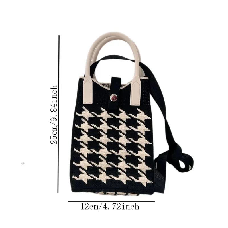 New Fashion Shoulder Bag Mini Knitted Phone Bag Korean Edition Multi Functional Urine Carrying Creative Changes Storage