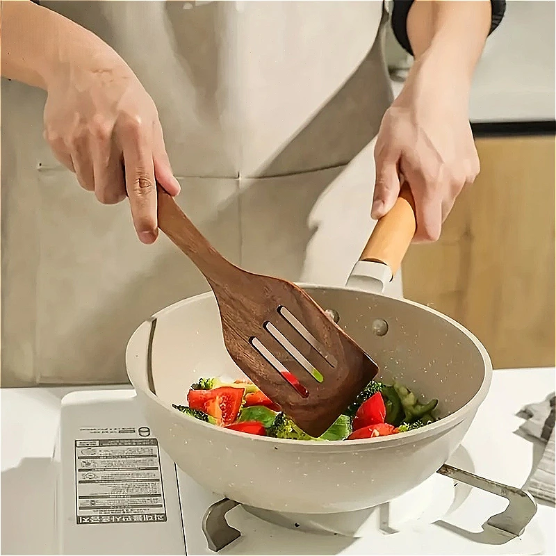 Thailand Teak Cooking Spoon Natural Wooden Kitchen Tableware Tool Ladle Turner Rice Colander Soup Skimmer Scoop Utensils