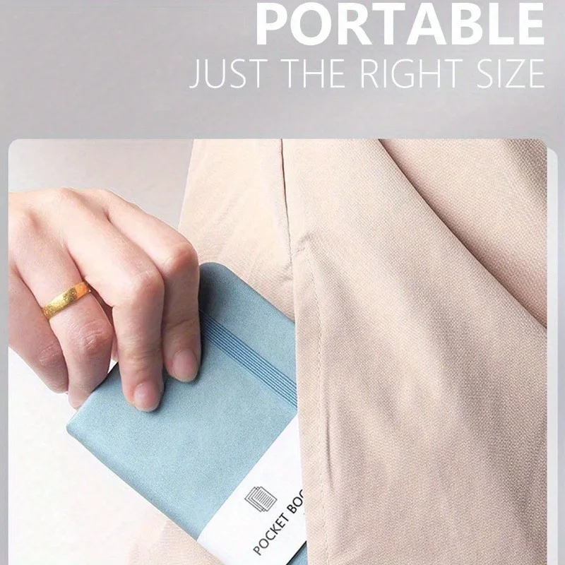 Compact A7 Pocket Notebook Journal with Pen Holder - 200 Pages