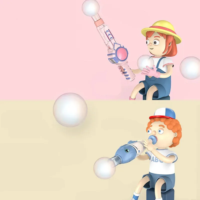 New Smoke Bubble Machine Gun Soap Bubble Blower Maker Gun Atmosphere Magic Automatic Outdoor Activity Flap Electric Water Bubble 4