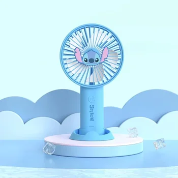 디즈니 스티치 애니메이션 여름 선풍기 미키 마우스 미니 폰 스탠드, 이중 목적 미니 선풍기, 휴대용 게으른 데스크탑 디스플레이, 생일 선물