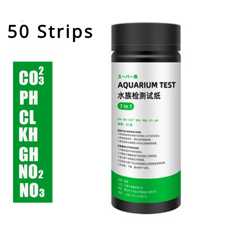 KIT TEST PH ACQUARIO 7 in 1 ~ 50 STRISCE REAGENTI ~ TESTER PER SERBATOI  TROPICA#