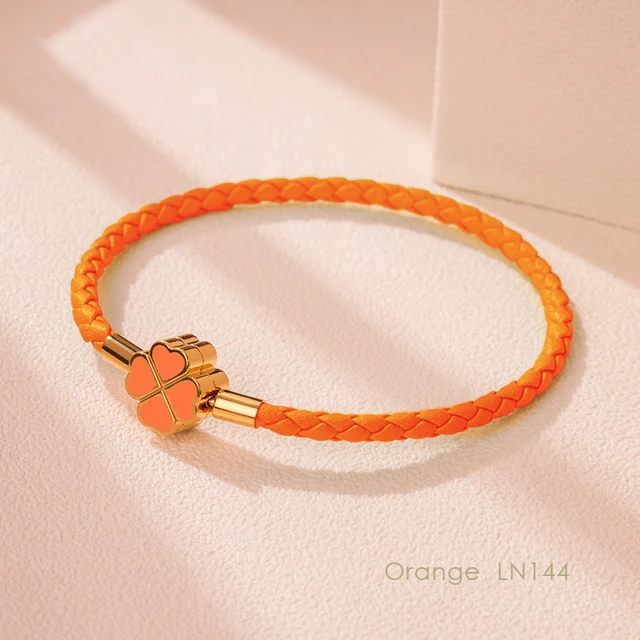 Bracelet Femme Trèfle à 4 Feuilles Porte-bonheur - Plaqué Or 18K - Acier Inoxydable - Longueur Réglable - Cadeau Saint-Valentin, Noël