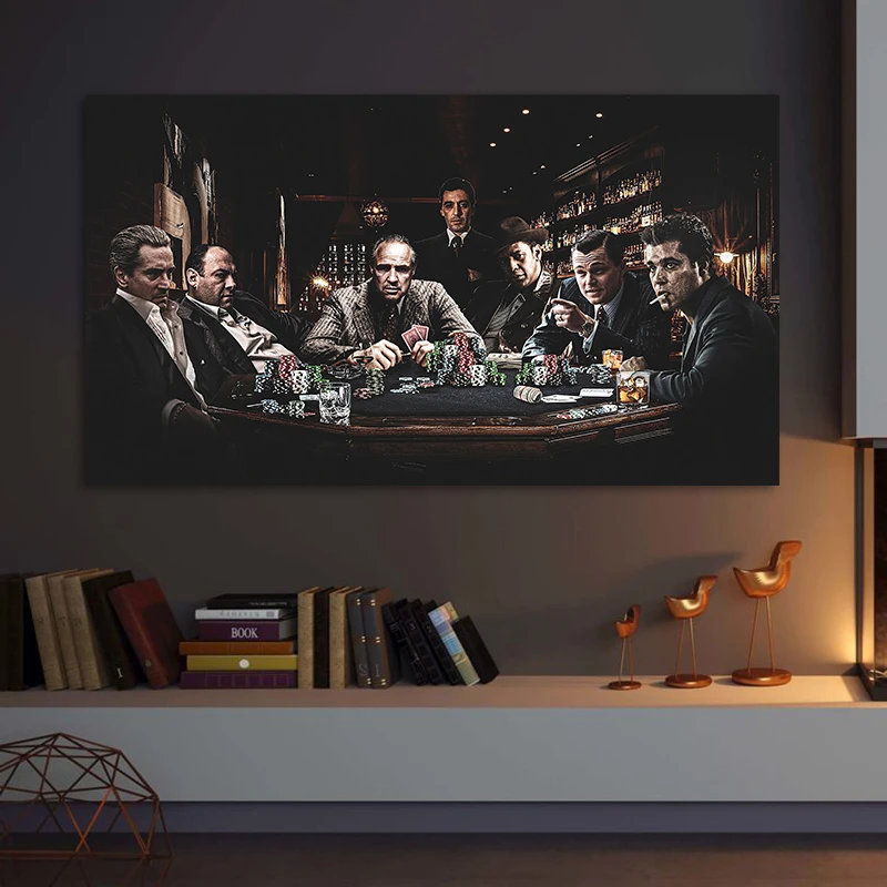

Classics Movie Figure Posters and Print The Wolf of Wall Godfather Music Singer Party Canvas Painting for Living Room Home Decor