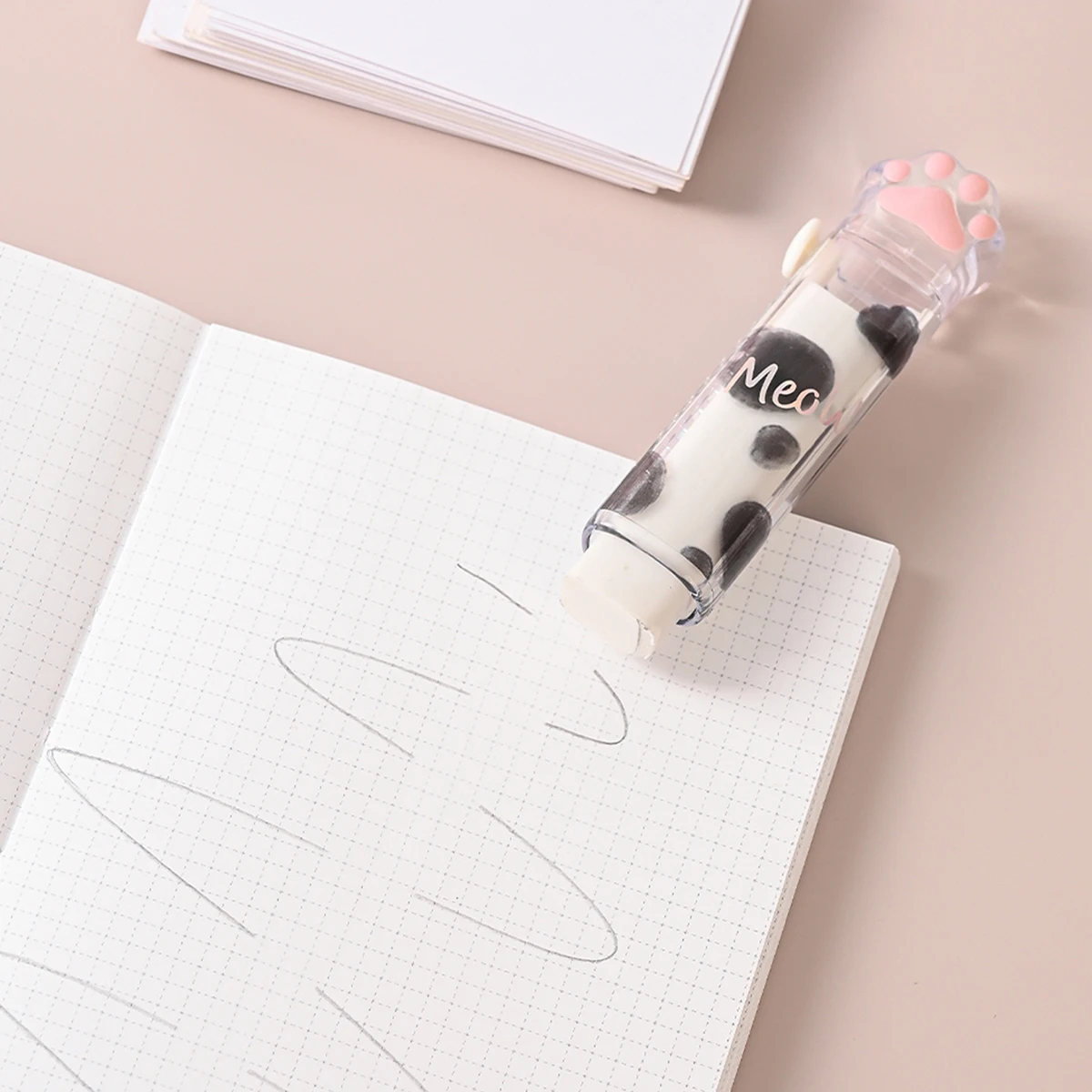 1 pc push-pull eraser panda paw retractable eraser portable school utensils cute manual student supplies
