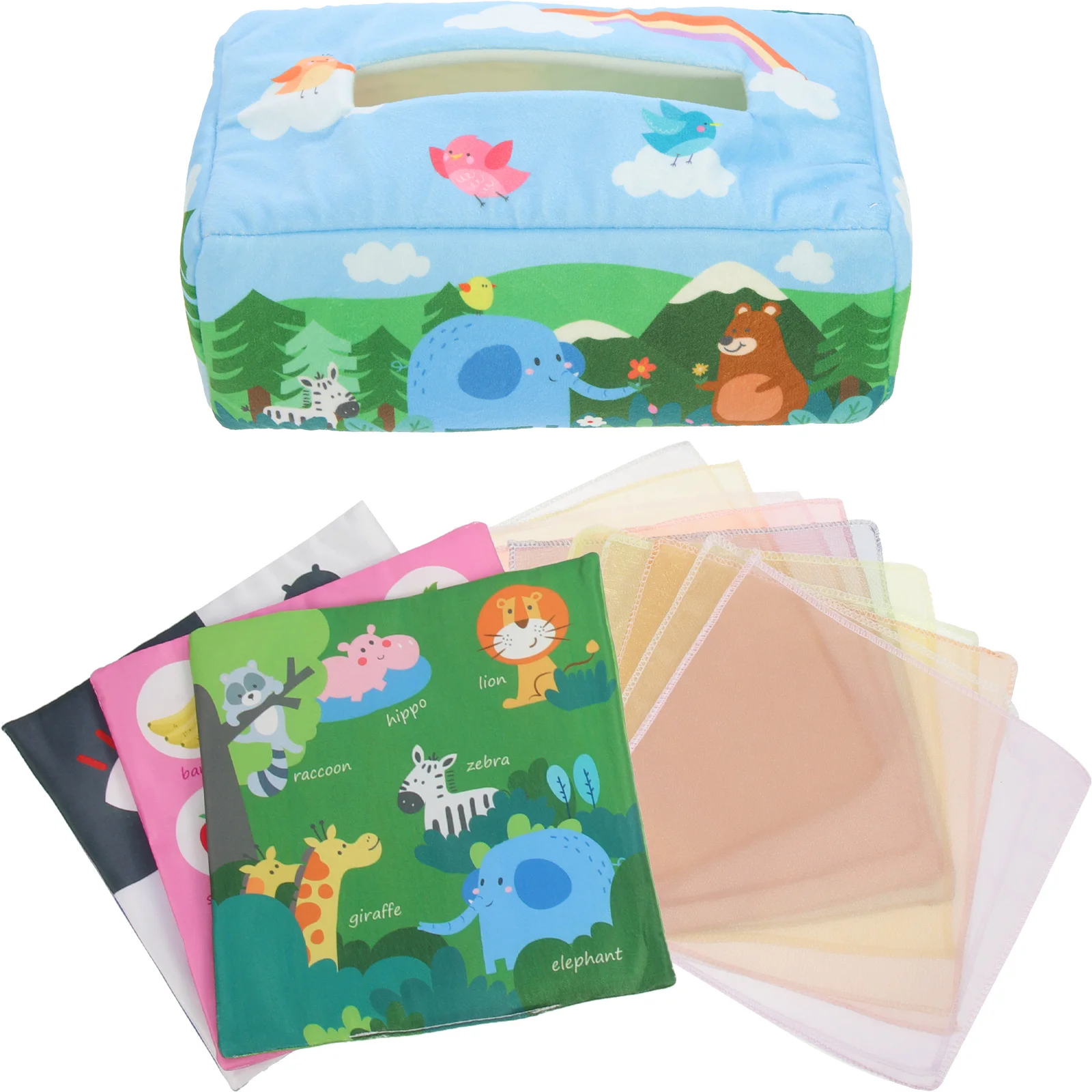 

Montessori Tissue Box Sensory Childrens Childrens Toys Baby Fabric Books Puzzle Cloth Book Early Educational Childrens