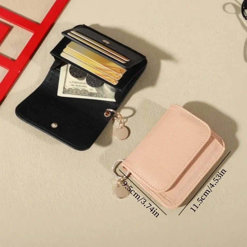 New Korean Style Women's Wallet, Solid Color Simple Coin Purse