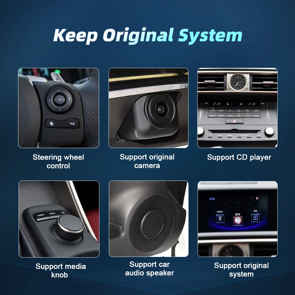 Radio con Carplay y Android Auto Inalámbrico para Lexus IS 2013-2017, Reproductor Multimedia Estéreo para Auto, 4G WIFI, Navegación GPS, DSP 5
