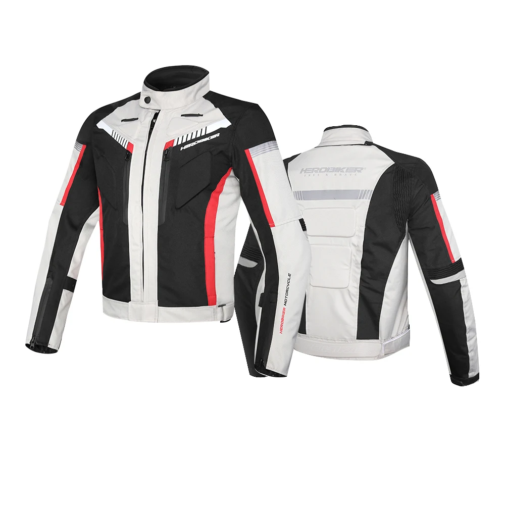 남성용 오토바이 재킷 방수 모토 재킷 바람막이 모터바이크 라이딩 모토 재킷 탈부착 라이너 보호 장비 포함