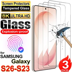 Premium Tempered Glass Screen Protector (1 - 3 Pack) for Samsung Galaxy Series (For Galaxy S25 Plus)