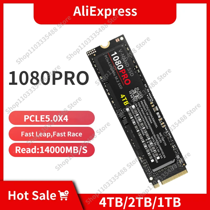 

Brand Portable high-speed 1080PRO M.2 2280 NVME SSD Internal solid-state drive 4TB 2TB for Laptop Desktop Computer PlayStation5