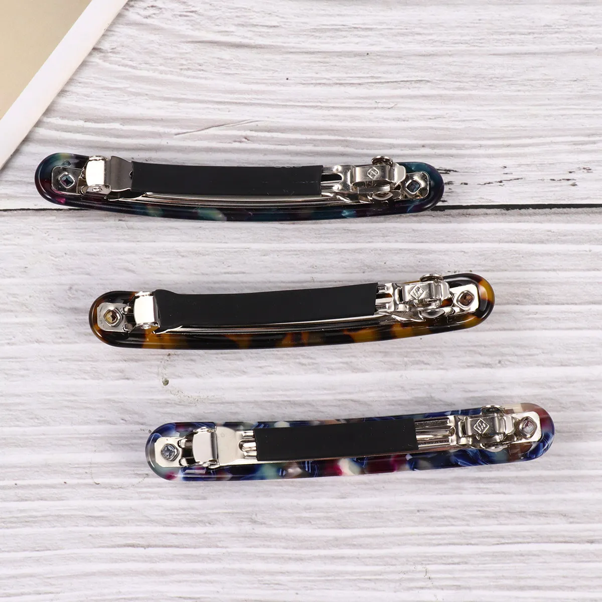 3Pcs 아세테이트 머리핀 세련된 미끄럼 방지 헤어 클립 헤어 액세서리 여성 웨딩 파티 바레트 아세테이트 머리핀