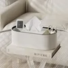 Simple PU Leather Tissue Box Big Thickened Desktop Storage Rack Home Decor Paper Napkin Holder For Office Table Countertop 3