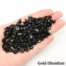 Natural Stone Gemstones for Reiki Healing and Aquarium Decor (Gold Obsidian)
