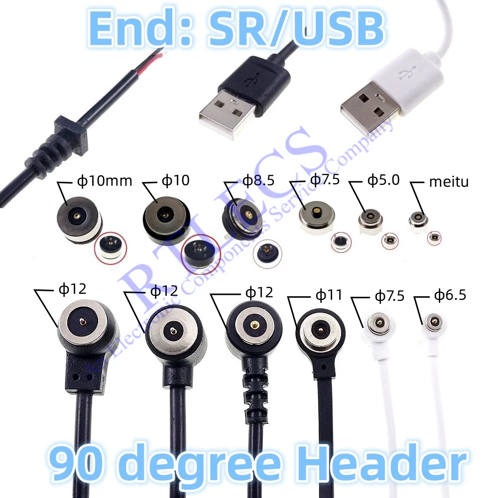 1 Satz 4 5 6 7,5 8,5 10,0 mm magnetischer DC-Smart-Wasserbecher-Ladeanschluss 2 A Hochstrom-LED-Lichtsteckdose mit starker Kraft – Detail 3