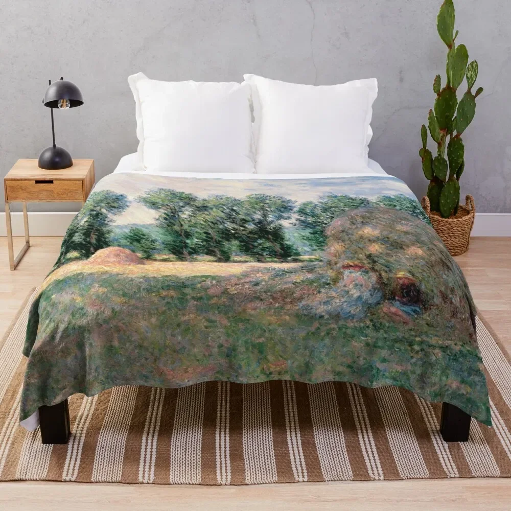 

Claude Monet - Haystacks Throw Blanket Soft Beds Giant Sofa Blankets