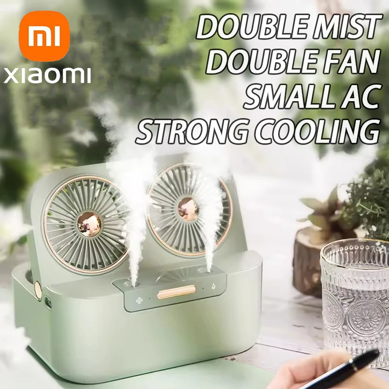 2024-xiaomi-new-summer-cool-double-blade-spray-fan-usb-desktop-air-conditioning-fan-office-portable-water-cooled-mute-spray-fan