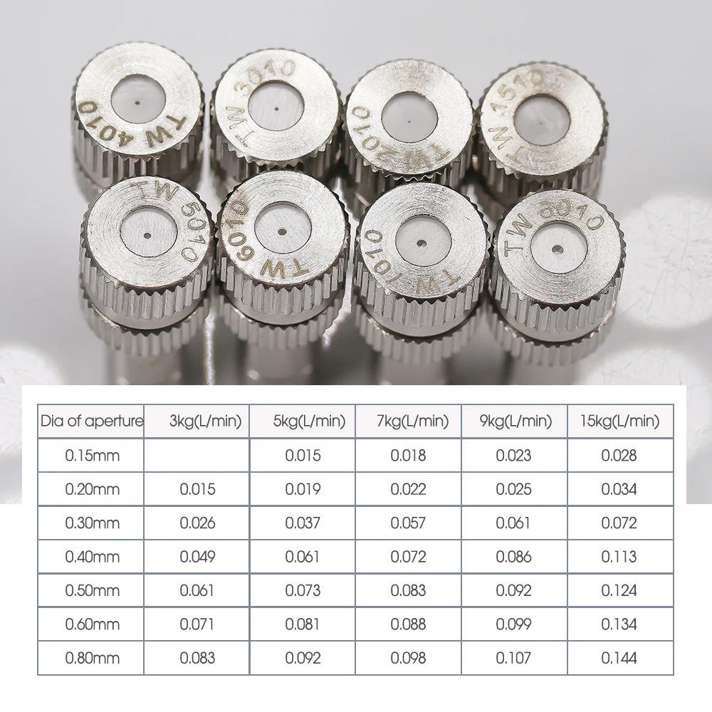 0.15-0.8mm Low Pressure Sprayer Nozzle 6mm Quick Insertion Mist Sprinkler for Outdoors Garden Yard Cooling Humidification Device 4