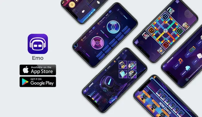 EMO AI Desktop Pet - Mobile App Interface