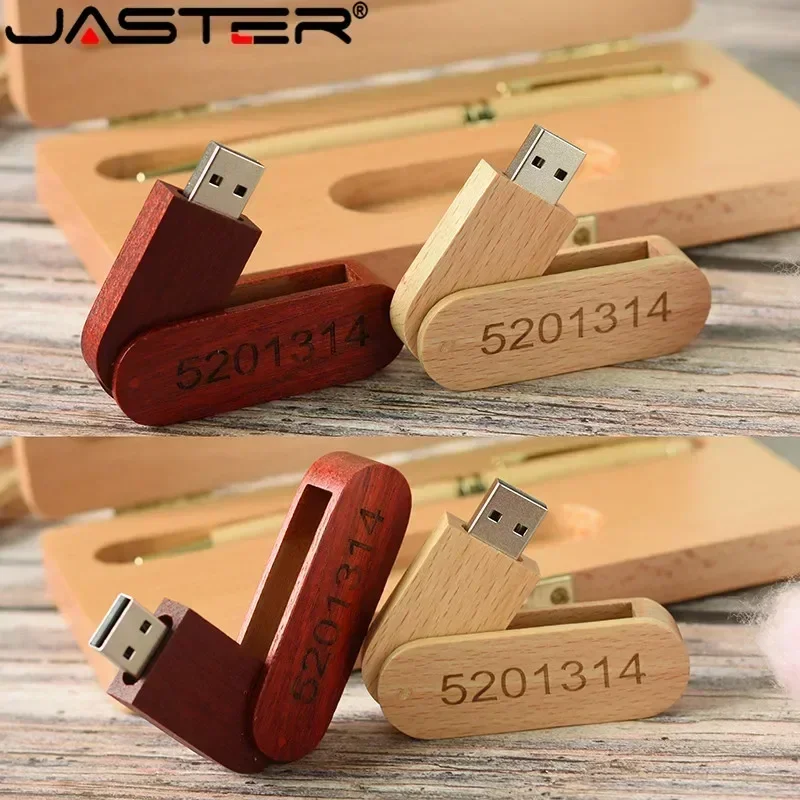 USB Flash Drive Beech Ballpoint Pen Case+ U stick 2.0 4GB 8GB 16GB 32GB 64GB Pendrive Exquisite Gift (Free ) JASTER usb flash drive flash drive
