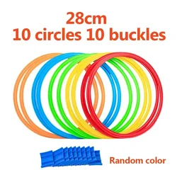 Ultimate Kids Outdoor Play Jump Ring Set - Fun Physical Activity Game with 10 Hoops and Connectors (28cm 10pcs)