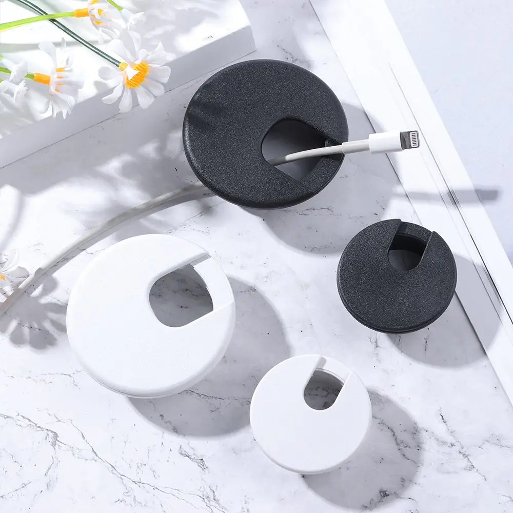 Cable Holder 35/50mm Wire Hole Covers Grommet Computer Desk Cable Hole Cover Cap Plug Furniture Line Tidy Storage