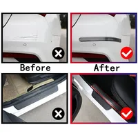 Car Threshold Strip Anti Scratch Door Sill Protector Rubber Strip Carbon Fiber Car Threshold Protection Bumper Film Sticker 5