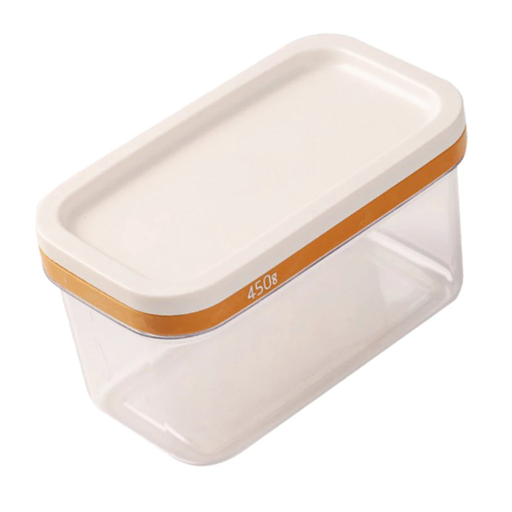 Butter Dish Box Holder Kitchen Butter Dish Box Fridge Storage Lid Cutter Transparent Plastic Storage Container with Lids