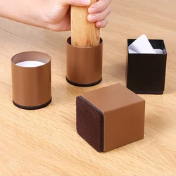 4 Pcs/Lot Carbon Steel Table Sofa Legs Covers Non-slip Furniture Foot Protective Pad Silent Felt Bottom Chair Leg Foot Cover