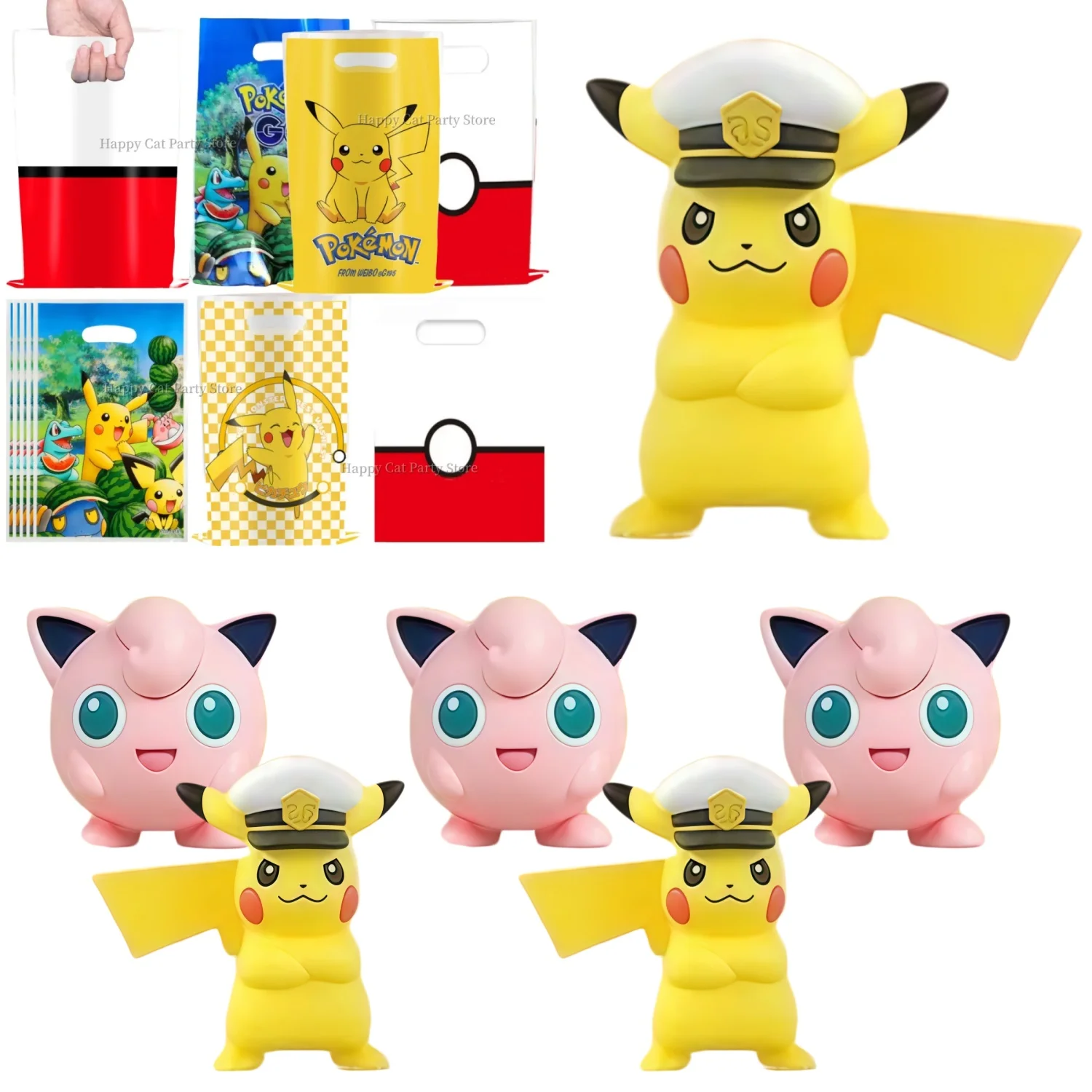 Pikachu Geburtstagsgeschenktüte Pokemon Figuren Pokemon Geschenktüte Pikachu Süßigkeitentüte Verpackung Giveaway Partygeschenke Gast Pokemon Geschenk
