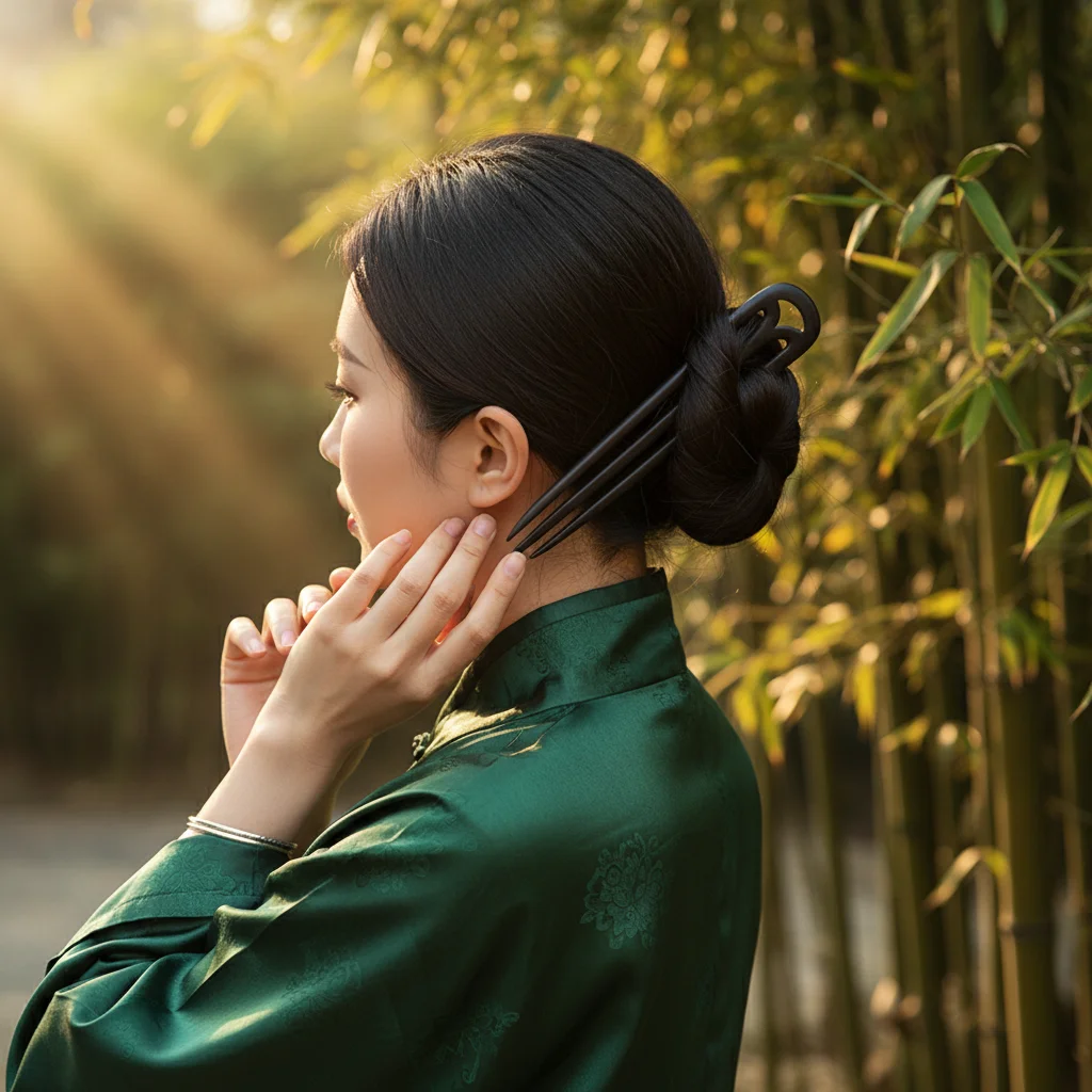 헤드웨어 U자형 나무 헤어 스틱 레트로 빈티지 헤어 포크 고급 수제 포니테일 헤어 번 메이커 헤어 스타일링 도구
