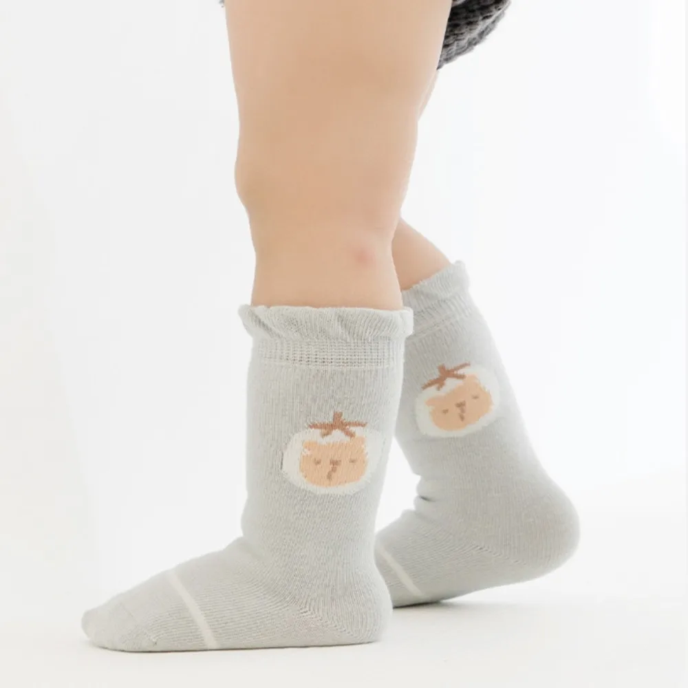 3 Pairs Toddlers Girls Frilly Socks Soft Cotton Baby Ankle Sock Flower Pattern Children Socks Anti Slip Infant Floor Sock 0-5Y